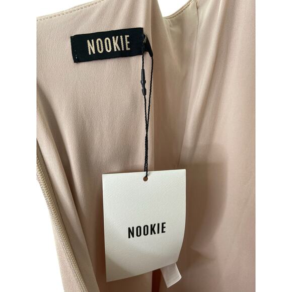 Nookie Jasmine One Shoulder Gala Gown Maxi Dress Jersey Side Slit Formalwear M - Picture 9 of 11